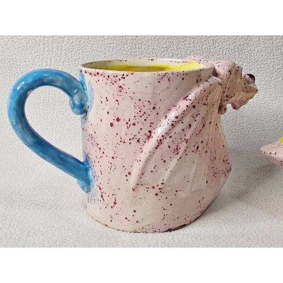 Handmade Ceramic Dragon & Flamingo Coffee Mugs - Picture 5 of 12